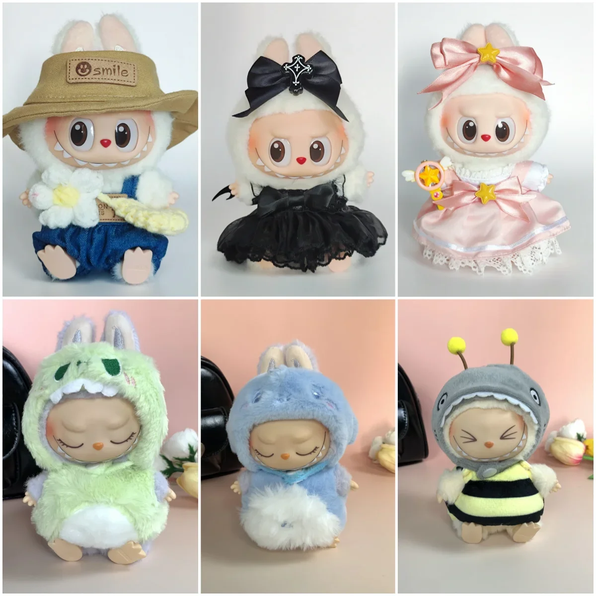 

Clothes for Labubu Mini Plush Doll Clothes Outfit Accessories for Kulomi Mario