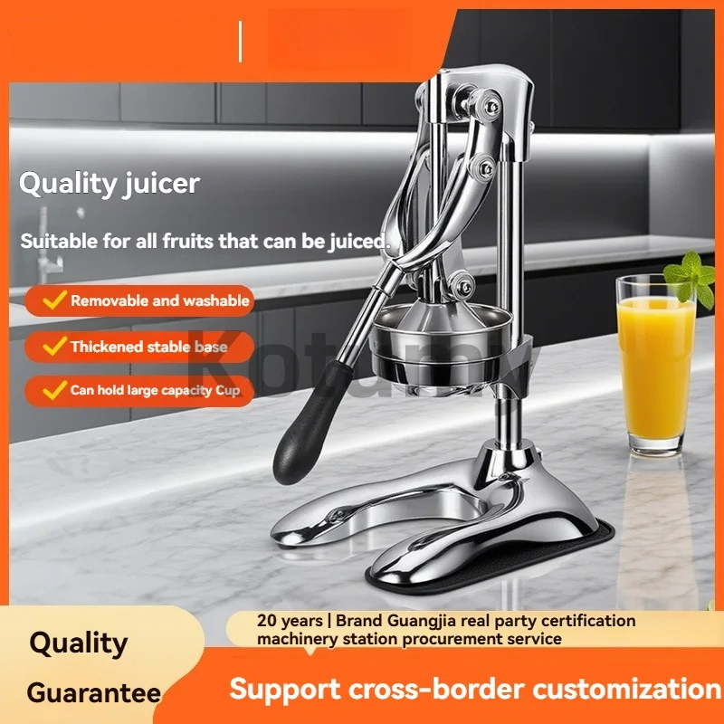 Stainless Steel Manual Fruit Juicer, Mute Process Reduce Resistance Noise, 220V Compatible Household Commercial