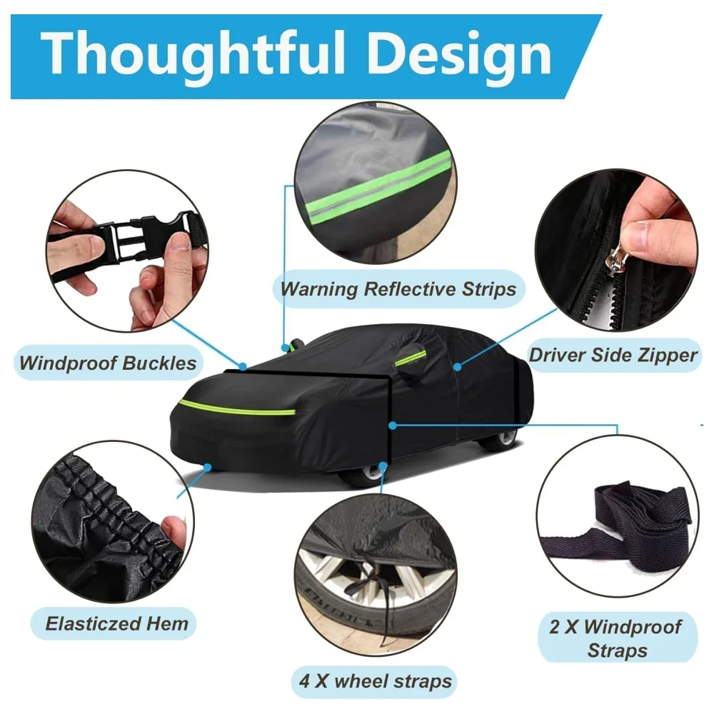 Waterproof Car Cover Custom For Porsche 718 Cayman/Boxster/Spyder (1996-2024)With Zipper Door For Rain Snowproof UV Windproof