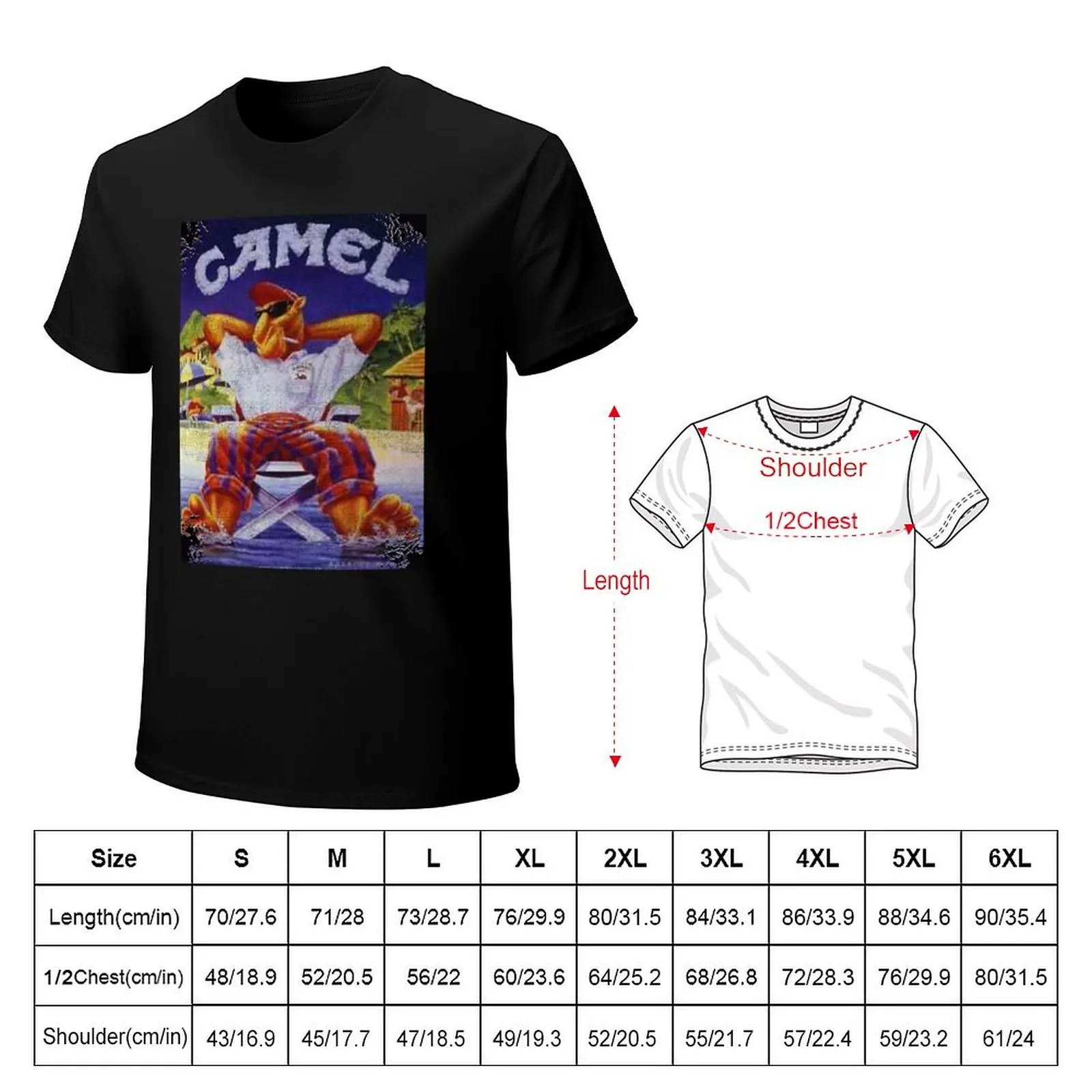 Camel T-Shirt plus size tops summer clothes sweat mens t shirts pack