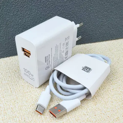 อะแดปเตอร์ชาร์จ Honor 100W รองรับ EU SuperCharge PD/QC 3.0 ช่องเสียบ 2 ช่อง ชาร์จเร็ว สำหรับ Honor 400 300 200 100 Pro Magic 7 6 พร้อมสายชาร์จ Type C ความยาว 1/1.5/2 เมตร