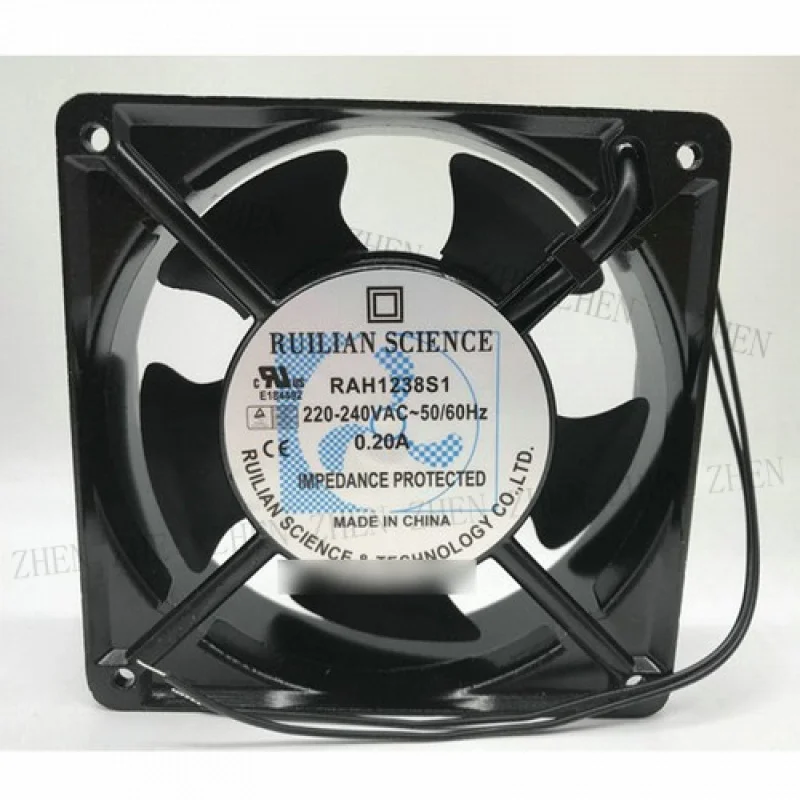 

Y 1 pcs New for RUILIAN SCIENCE RAH1238S1 AC 220-240V 0.20A 2 wire cooling fan # QW.