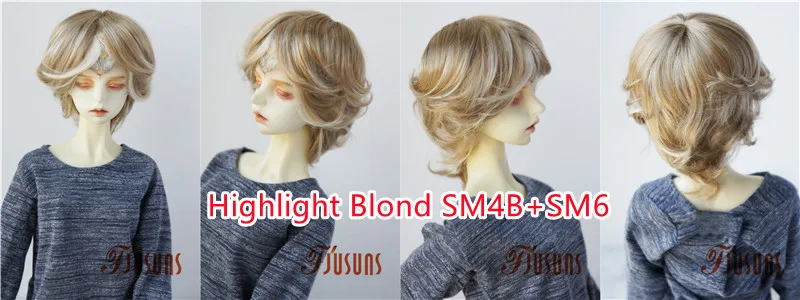 Doll Wigs JD075 1/6 1/8 1/4 1/3 Short Boyish Cupid Curls Synthetic Mohair BJD Wigs 5-6' 6-7' 7-8' 8-9' OB11 YOSD Doll Hair