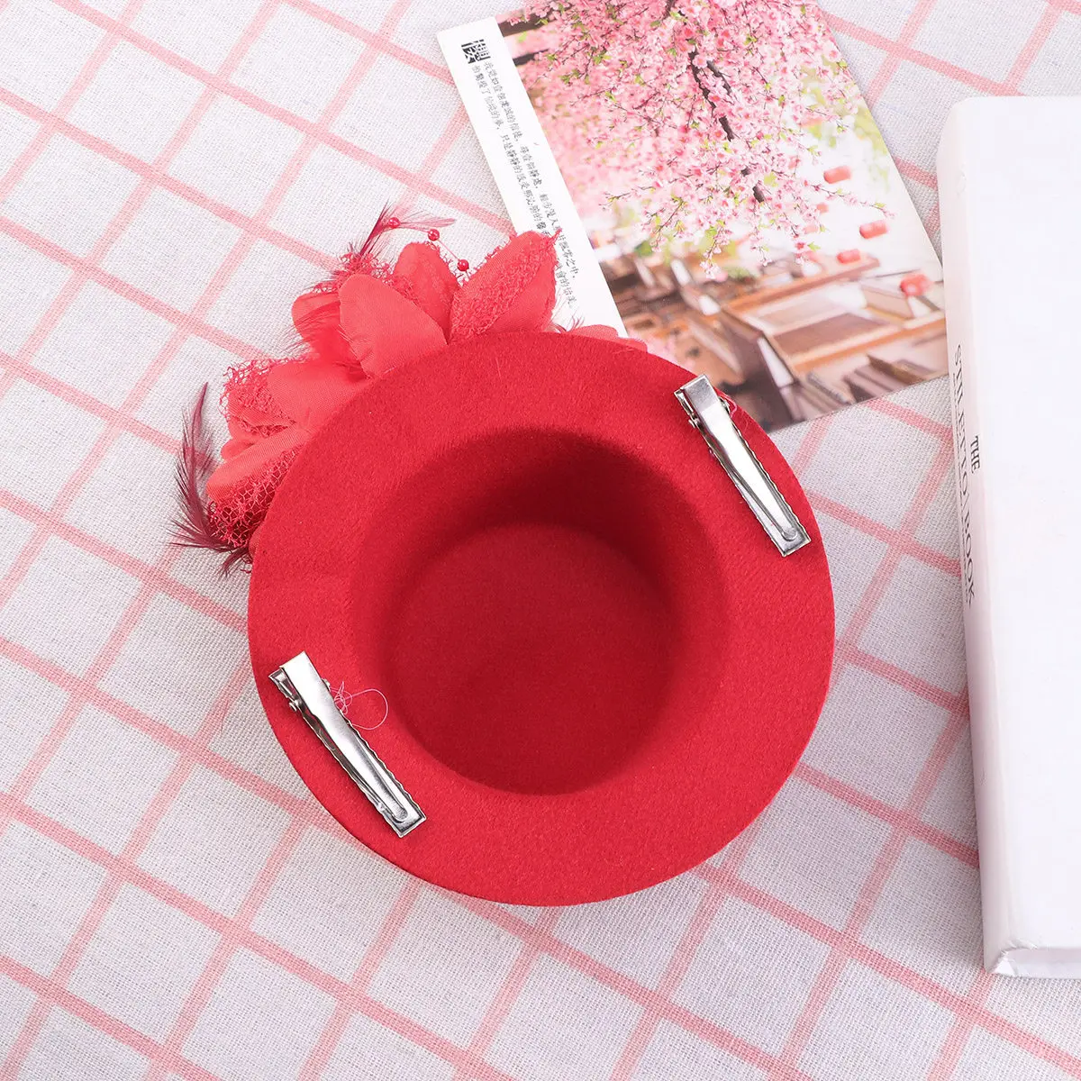 

Заколка для волос из кружевной сетки 13 см в форме шляпки, двойная заколка для свадебных причесок, банкетов, элегантные аксессуары для волос