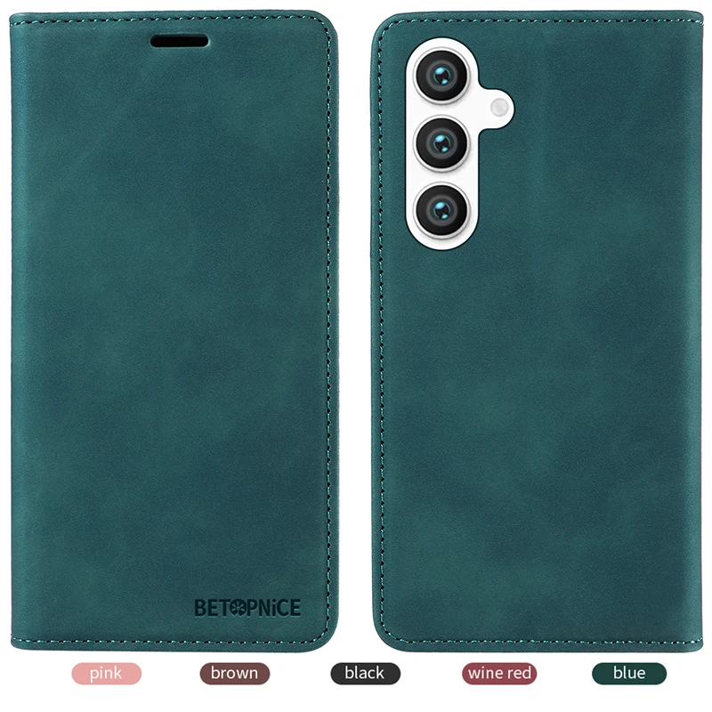 

S25 Magnetic Wallet Case For Samsung Galaxy S25 Ultra eather Flip Cover for Galaxy S25 Plus Fundas Stand Card Slot Phone Case