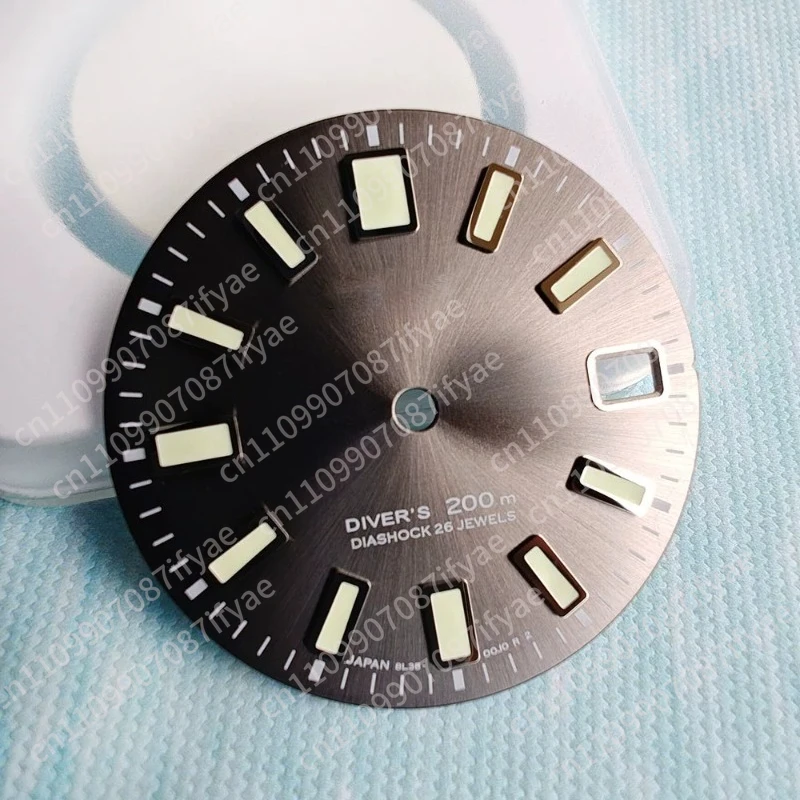 

28.5MM High Quality 62MAS Sun Gray Modified Dial for NH35 Movement Japan C3 Green Luminous Real Nail Plate