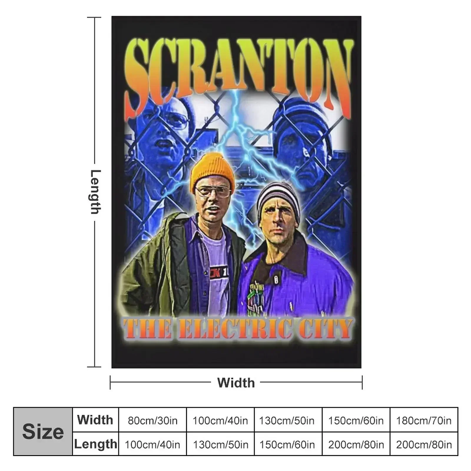 Scranton: The Electric City Throw Blanket Beach Tourist Winter beds Thermal Blankets