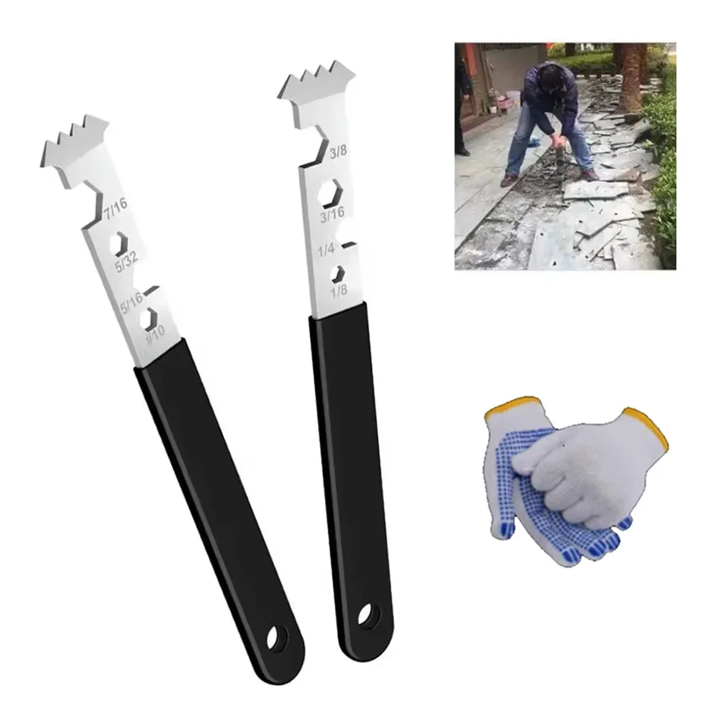 Steel Paver Puller Set with Soft Rubberized Handle for Comfortable Grip and Efficient Removal of Outdoor Blocks