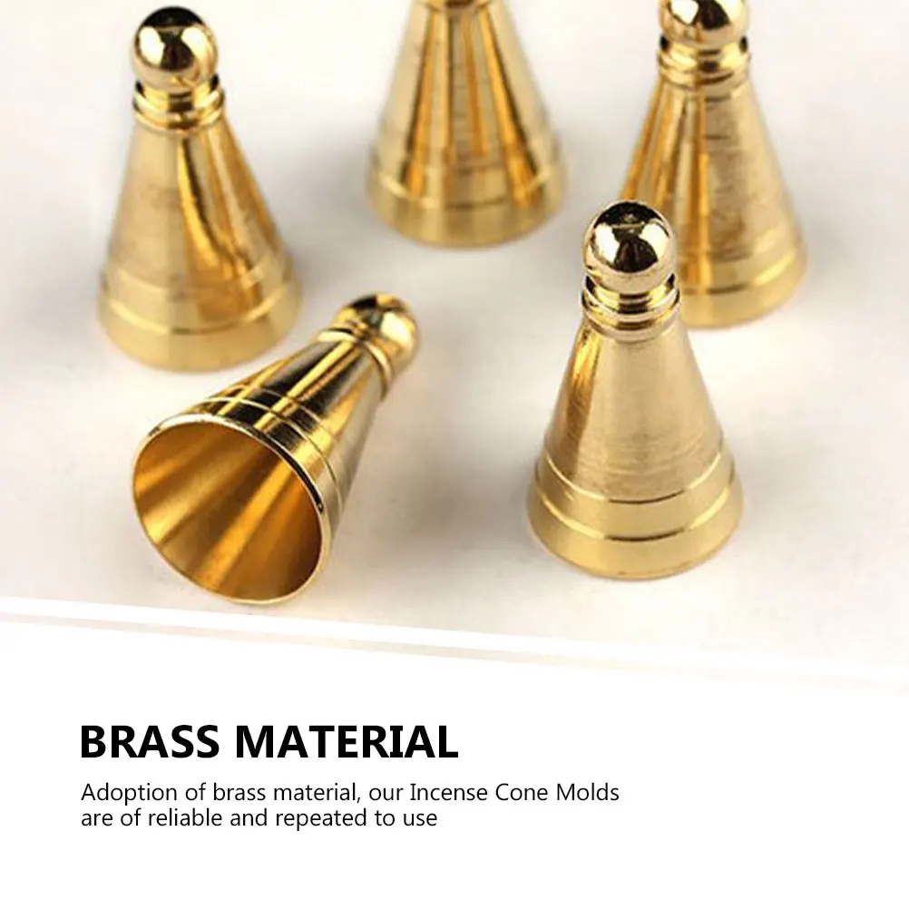 

2 Pcs Cone Making Brass Tower Incense Module Tools DIY Mold Agarwood Powder Office