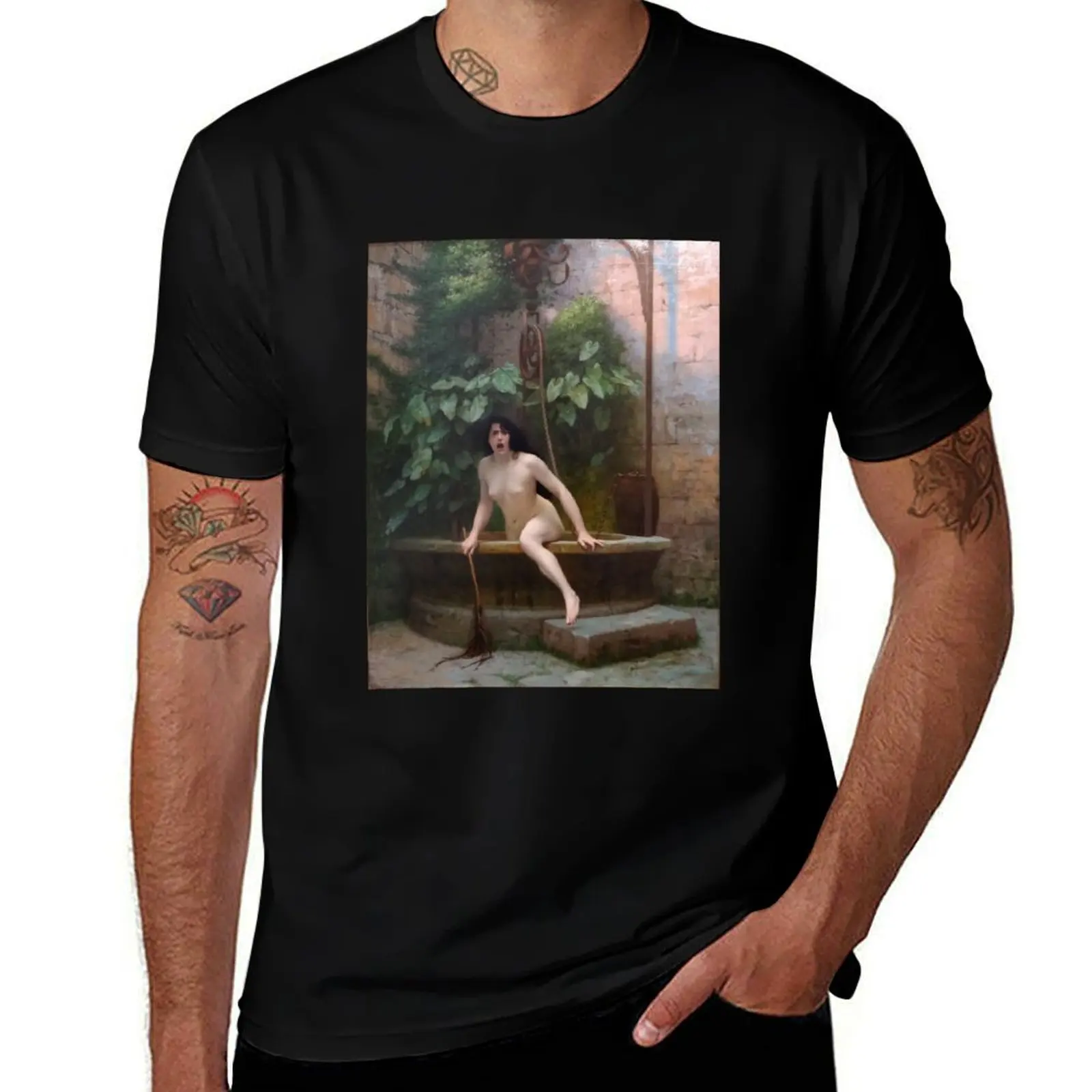 La vérité ressort de sa tombe pour honteusement ébranler l'humanité, par Jean-Léon Gérôme. T-shirt décontracté à manches courtes en coton