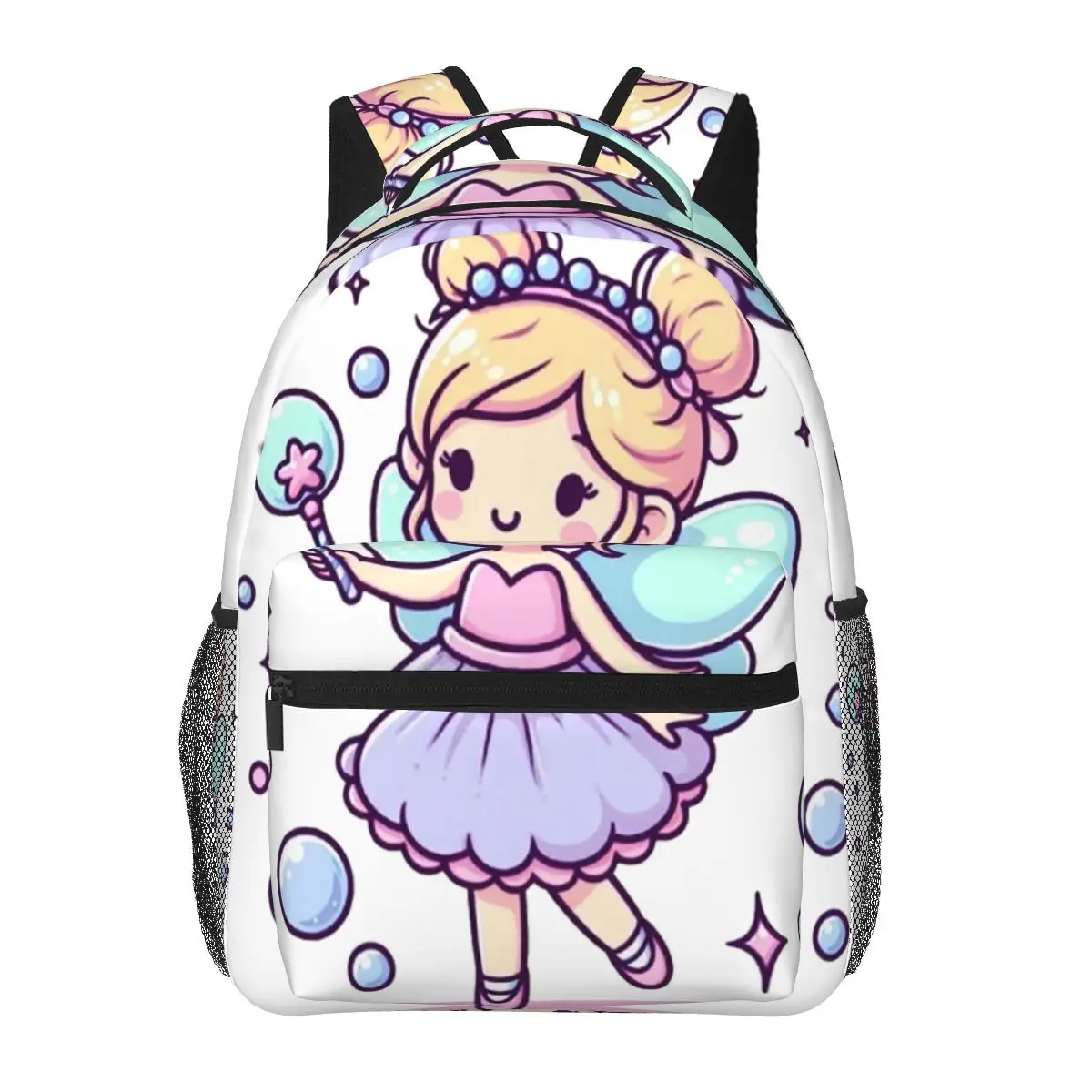 

Kawaii Sweet Fairy With Bubble Wand Backpack Hot Sale Daypack Large Capacity BookBag School Bag Shoulder Bags for Men Women