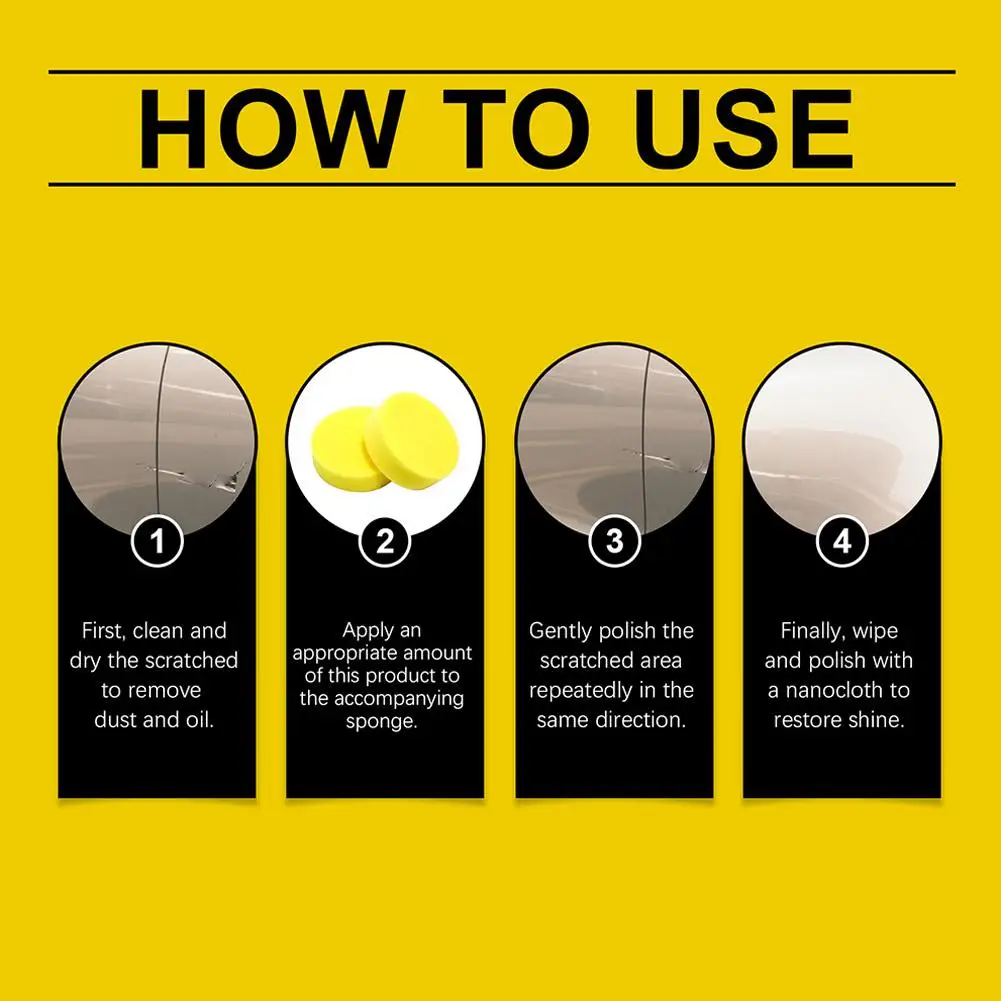 Car Scratch Repair Kit: Polishes, Restores and Brightens Dull Car Paint, Ideal for Daily Effective Maintenance and Care.