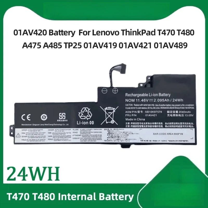 

01AV421 Internal Battery For Lenovo ThinkPad T470 T480 T570 T580 TP25 01AV489 01AV420 01AV419 01AV425 01AV427 01AV428