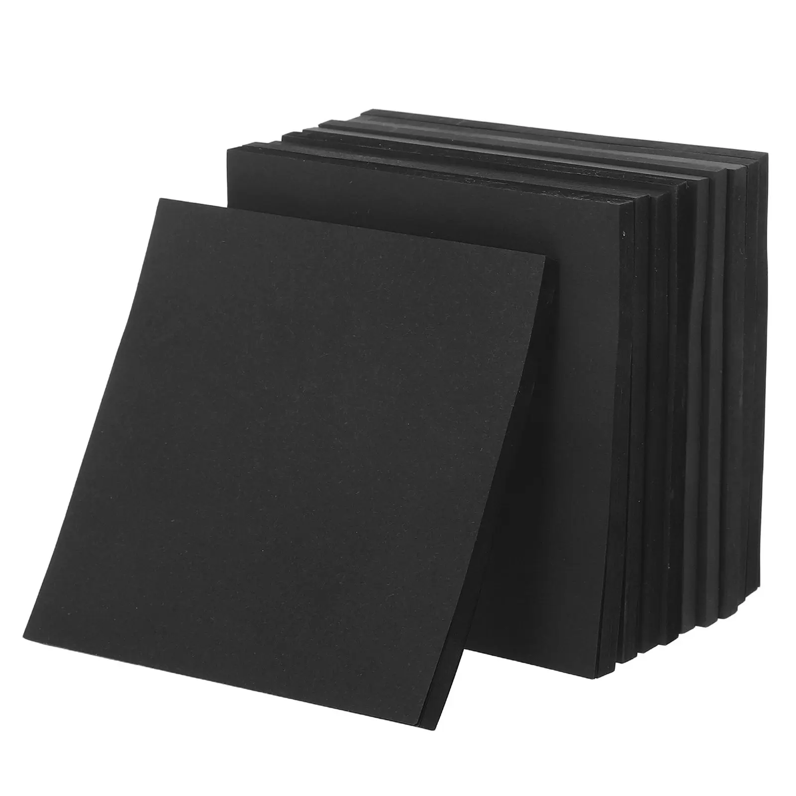 500Sheets Black Self-Stick Note Pads Strong Adhesion Compact Memo Notes for Office School Kitchen Fridge Folder Decorative
