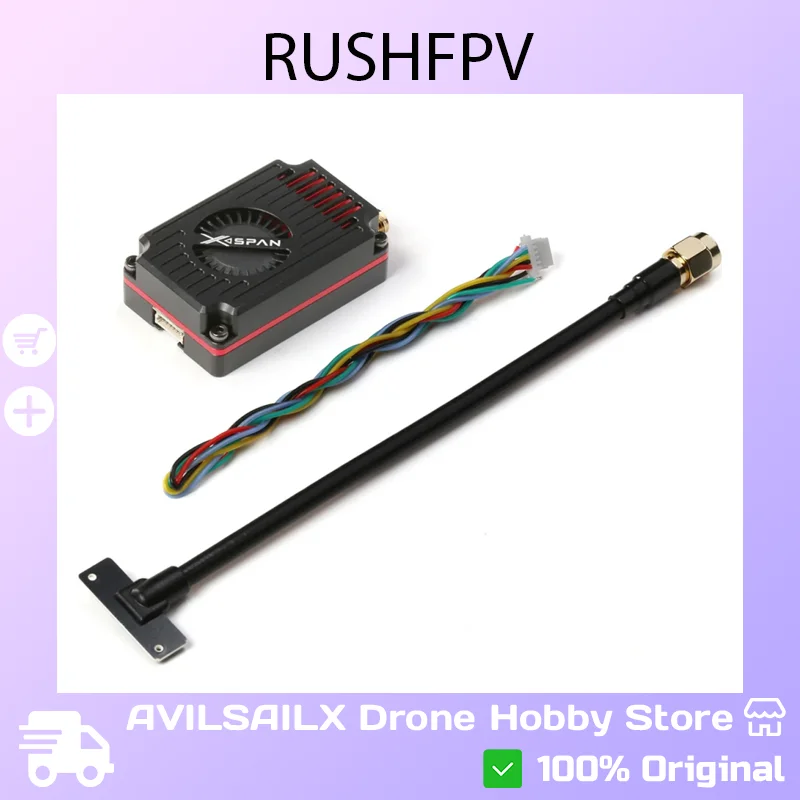 RushFPV XSPAN 6.1-7.2G 3W High Power FPV VTX Kit - Long Range Video Transmission System
