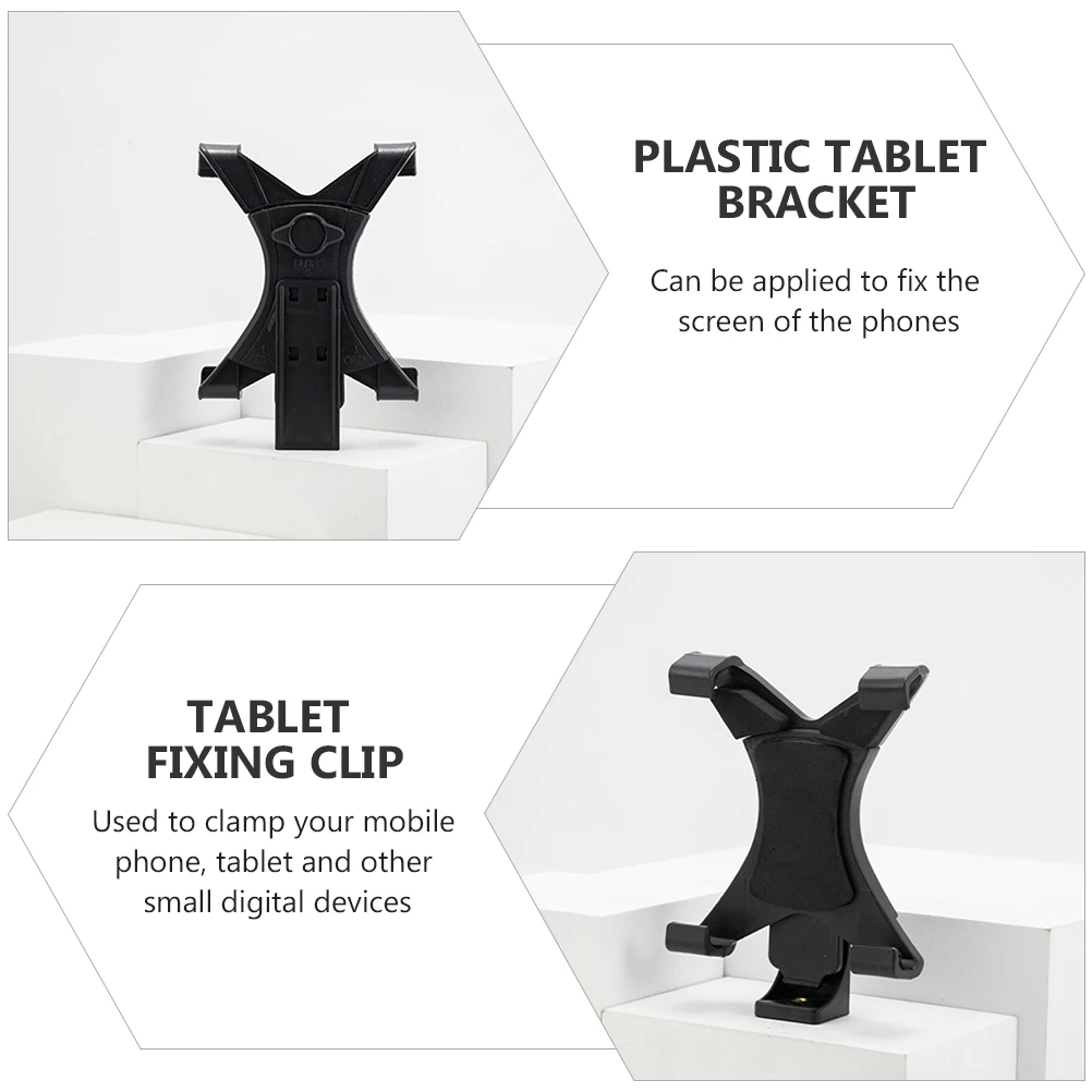 

Flat Plate Chuck Car Headrest Tablet Holder Phone Bracket Securing Clip Plastic Screen Cradle