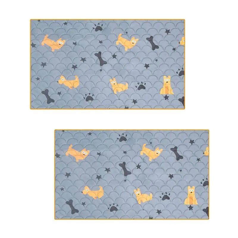 REST 2 Pcs Guinea Pig Cage Liners Absorbent Reusable Washable Guinea Pig Waterproof Puppy Grey
