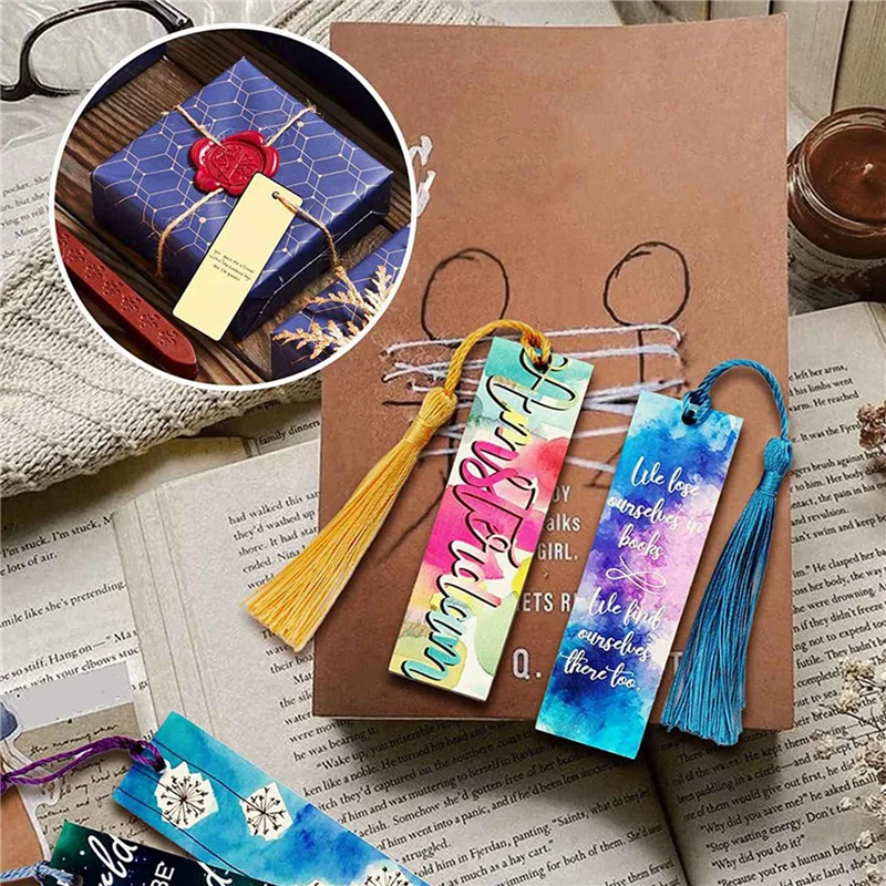 

ABNO-70 шт. пустая закладка для сублимации, сублимационные закладки для теплопередачи с отверстием и 70 шт. красочных кисточек