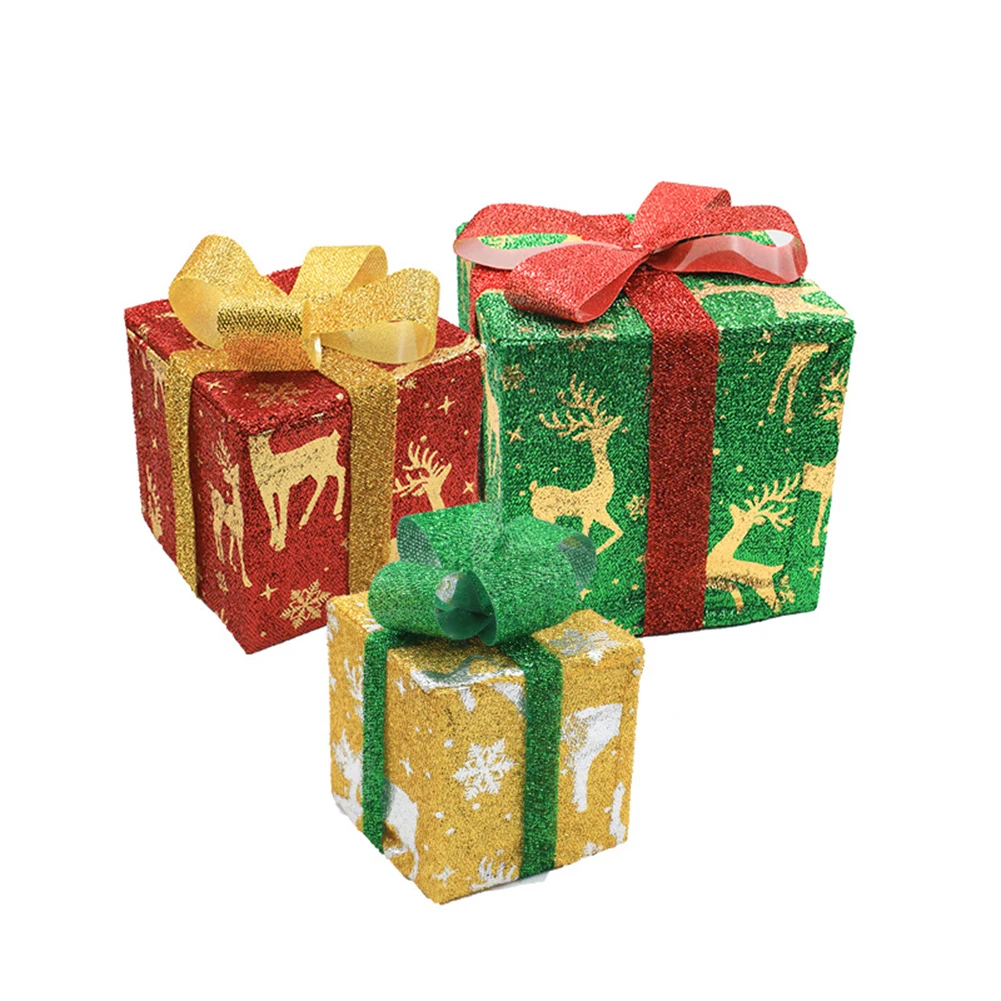 Set of 3 Outdoor Lighted Boxes - Outdoor Lighting Box 评论和价格