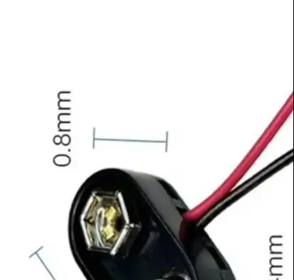 10-50pcs 9v Battery Connector 9V Battery Snap Connector Clip Lead Wires Holder Wire Length 15CM