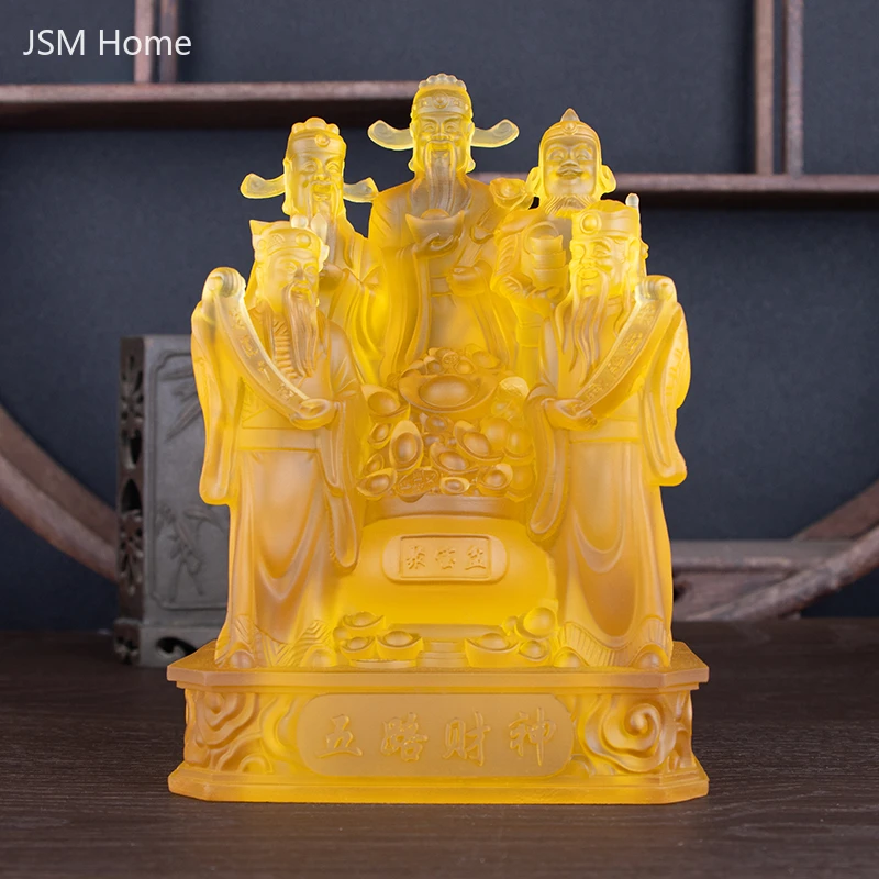 

Five Roads God of Wealth Gathering Treasure Inviting Wealth Offering Ornament Shop Living Room Home Ornament