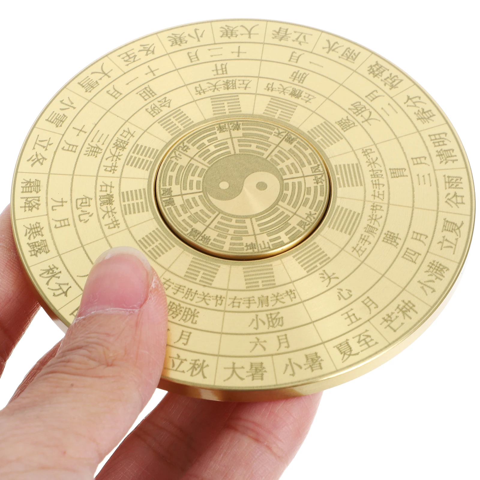 

Retro Chinese Compass Brass Ancient Metal Compass For Outdoor Camping Hiking Home Office Study Room Decor Vintage Taoist Copper