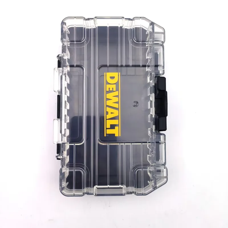 DEWALT TSTAK Tough Case, Black Medium Stackable Dustproof Storage Box 148*85*40mm, Removable Drill Bit & Tool Accessories Case