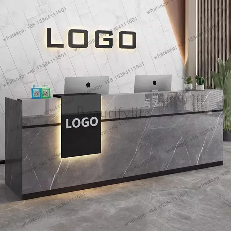 FG Hotel Lobby Reception Desks Display Counter Beauty Salon Reception Desk Compact Counter Mostrador Negocio Office Furniture