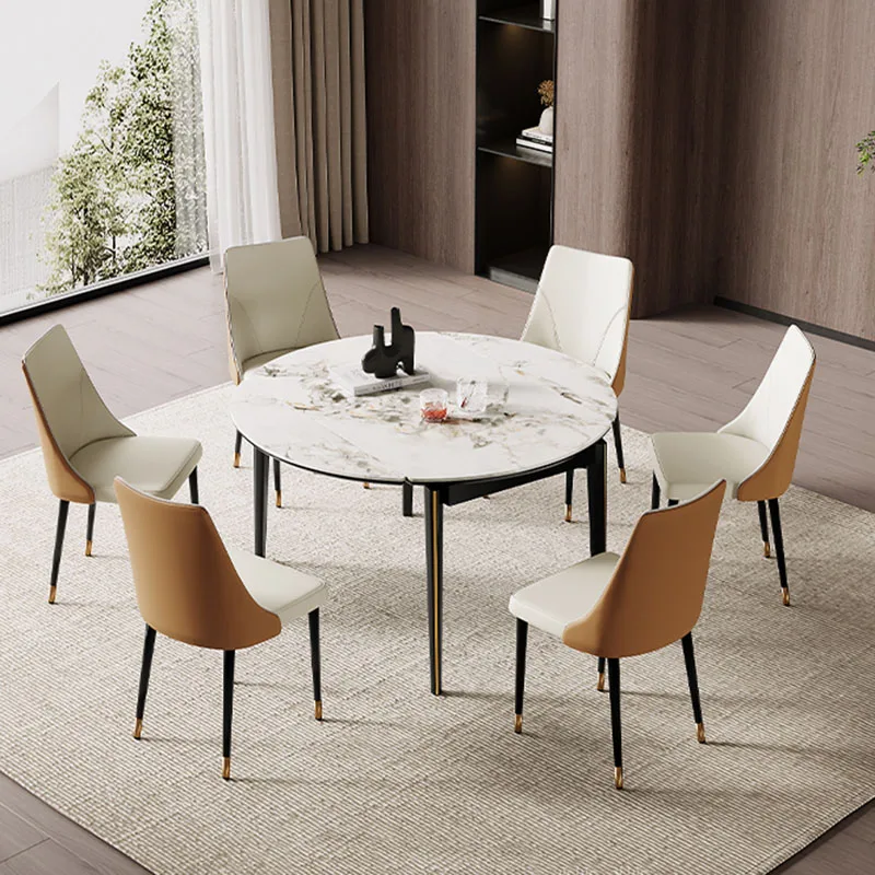 Gold Unique Home Table Living Room Kitchen Round Design Space Saving Table Small Luxury Mesas De Restaurante Modern Furniture