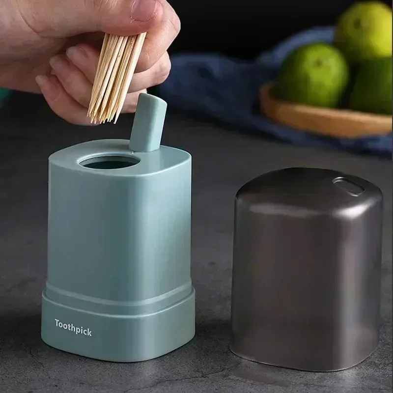 Toothpick Box Detachable Tooth Pick Storage Dispenser Automatic Pushtype Toothpick Holder Boxs Home Table Decor Toothpick Holder