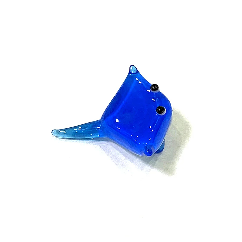 Mini Glas meeres tiere Statuette niedlichen Meeresfisch Delphin Tintenfisch Pinguin Kugelfisch Stachel rochen Walhai Fisch Krabbe Meeres schildkröte Elektrischer Aal Goldfisch Kaninchen Affen Ornamente – Detail 8