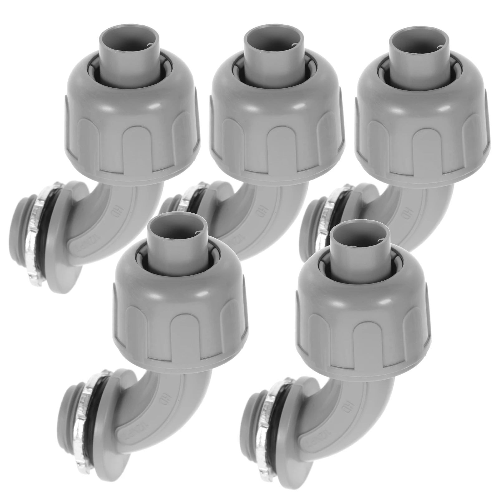

5 Pcs Waterproof Elbow Connector Durable PVC Electrical Conduit Fittings for Home Kitchen 1 2 Inch Liquid Tight Angled