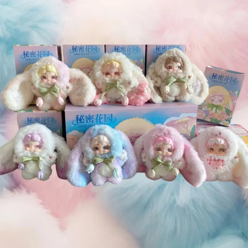 

Плюшевая игрушка-сюрприз Lucky Deer Nai Goodnight Rabbit Series V2, коллекционная фигурка, кавайный кулон, новогодний подарок, хит продаж