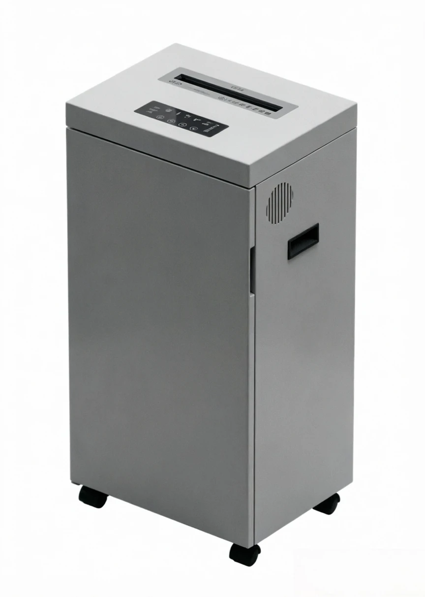 Commercial Heavy Duty P5 Micro Cut 15 Sheets Paper Credit Card CD Shredder with Wheels for Office Home Use
