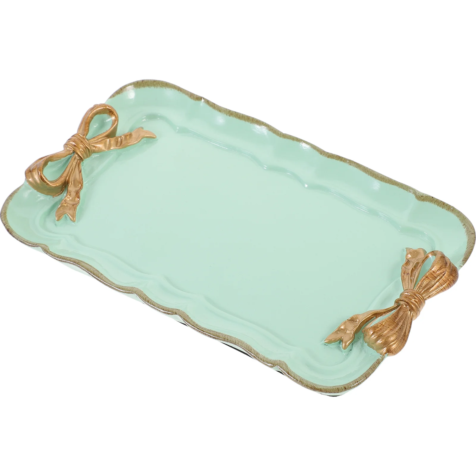 

Fruit Plate Resin Serving Tray Vintage Dessert Salad Plate Coffee Table Decorative Tray For Home Party Picnic Jewelry