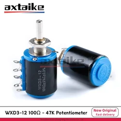 WXD3 WXD3-12 2W Potentiometer Wirewound Multi-Turn 100R 200R 220R 470R 1K 2.2K 3.3K 4.7K 6.8K 10K 22K 33K 47K Variable Resistor