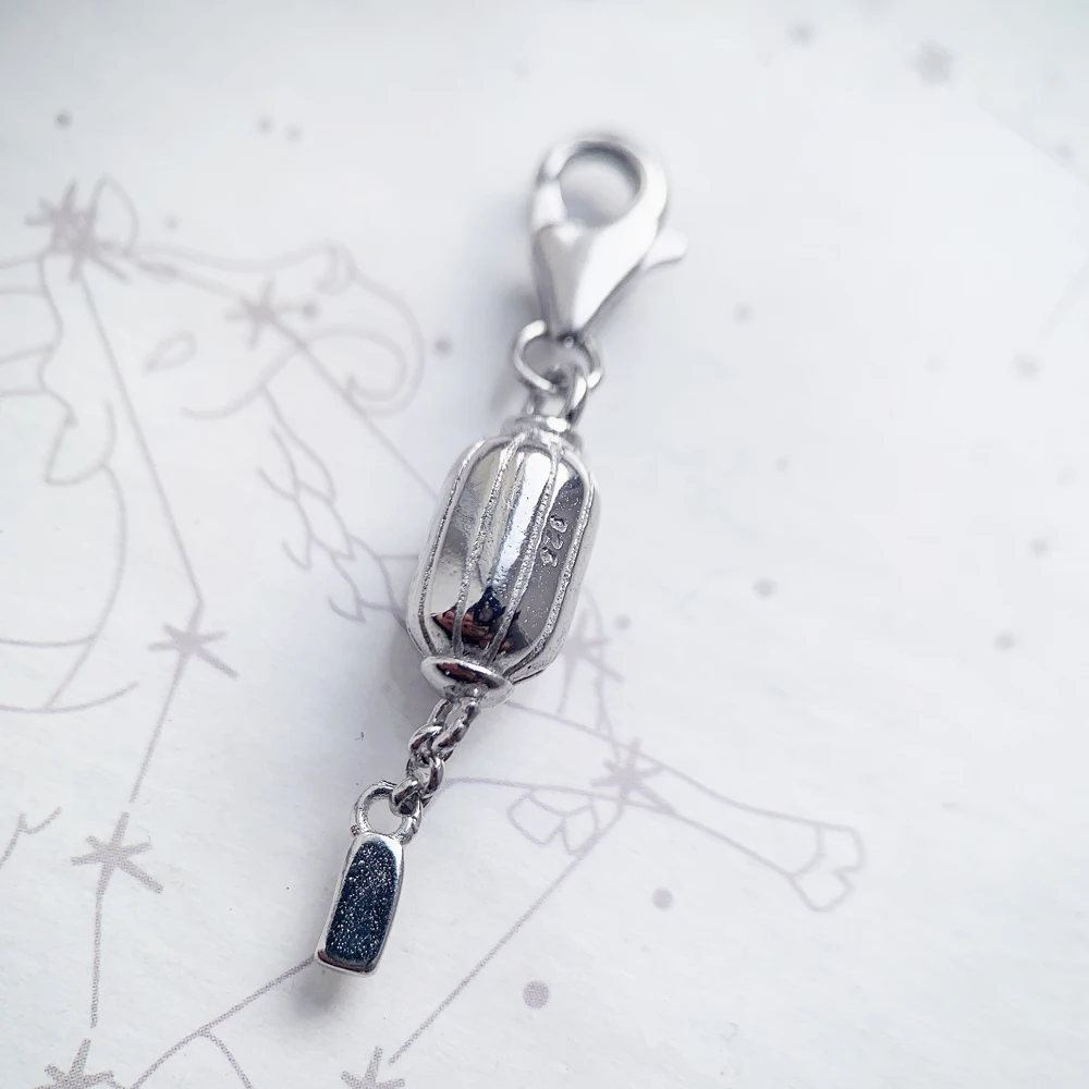 Laternen-Anhänger aus Sterlingsilber 925, edler Schmuck für Damen, Glücksgeschenk – Detail 6