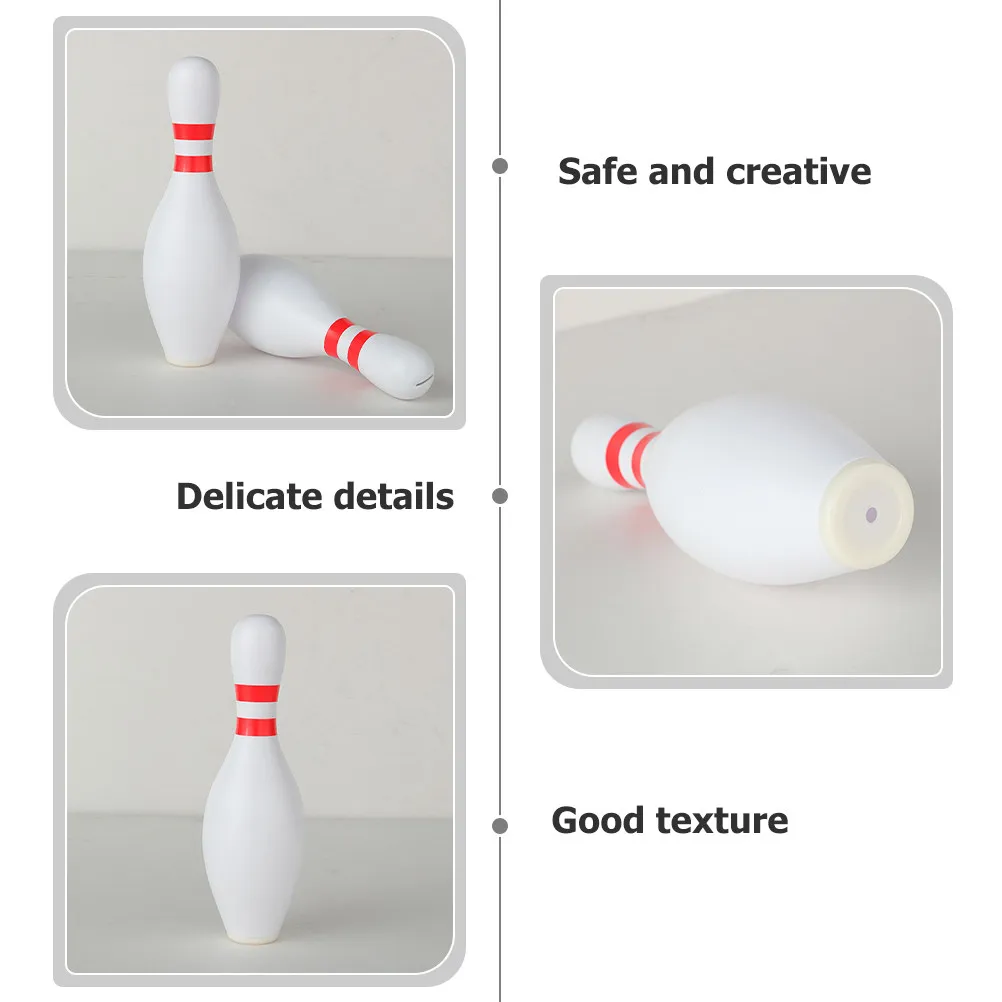 Bowling Pins Piggy Bank – Cute Plastic Coin Bank for Kids, Easy Change Storage, Fun Birthday Gift