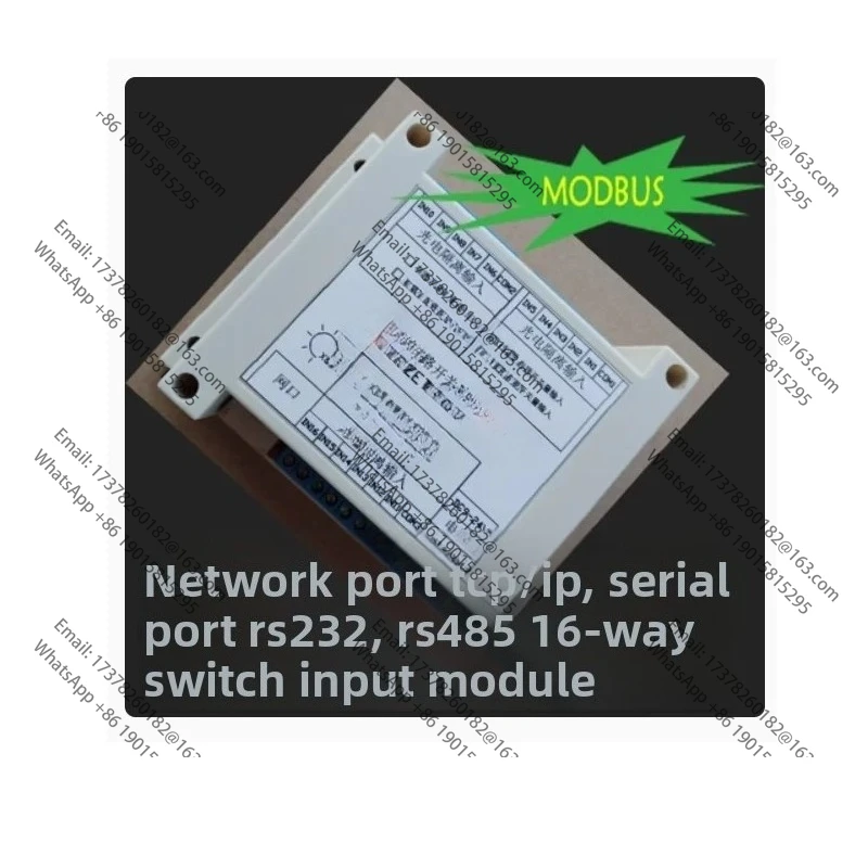 

16-канальный вход сигнала переключателя ввода-вывода MODBUS TCP RJ45, сетевой порт, последовательный порт, модуль RS232 RS485