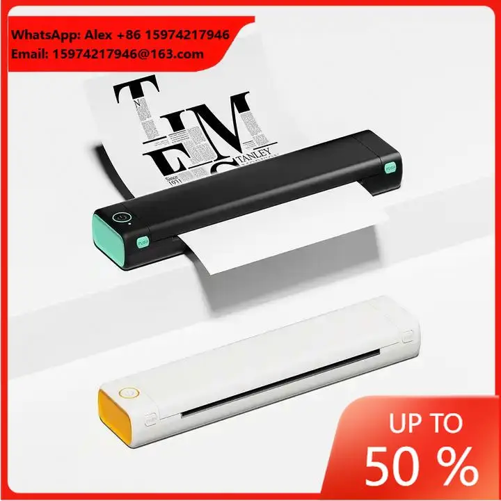Wireless Blue Tooth A4 Printer A4 Thermal Paper Portable Printing Machine For Quick Printing On The Go Or Business Traveling