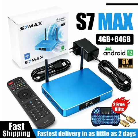 2026 SuperBox S7 Max/S7 Ultra/S7 Pro Android TV Box 6K Streaming Media Player with AI Voice Control - Same Day Shipping