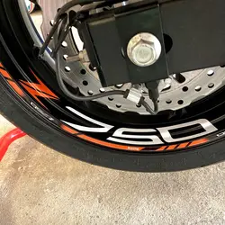 Suitable for Kawasaki z750 motorcycle 17 inch wheel rim stickers z750 logo personalized decoration waterproof stickers