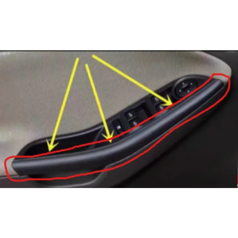 Black Door Interior Armrest Trim Strips Inner Inside Handle Decoration Strip for Ford Focus 2012-2018 BM51-A24185-ACW