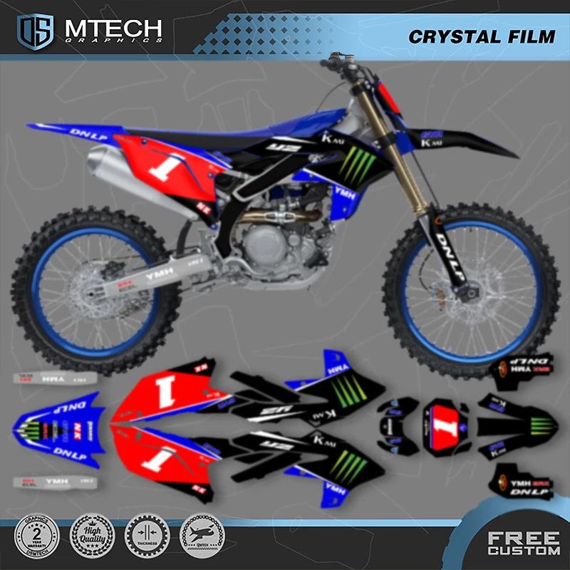 

DSMTECH Custom Team Motorcycle Graphics Backgrounds Decals Stickers Kits For YAMAHA YZF450 2023-2025 YZF250 2024-2026 003