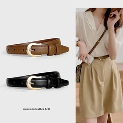 Women's belt Italian new design high quality brown belt with slim dress pants Simple versatile jeans with 2024 new fashion decor