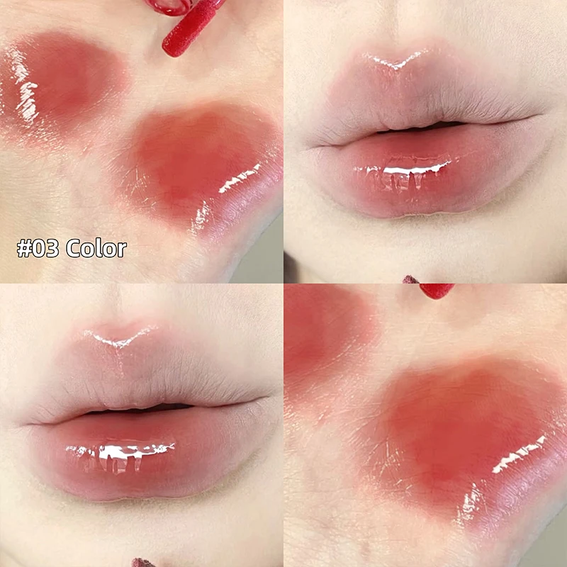 CACE Mirror Lipgloss, feuchtigkeitsspendender Lippenstift, wasser- und leichte Lippenglasur, nicht leicht zu kleben, Lipgloss, rosa Farbkosmetik