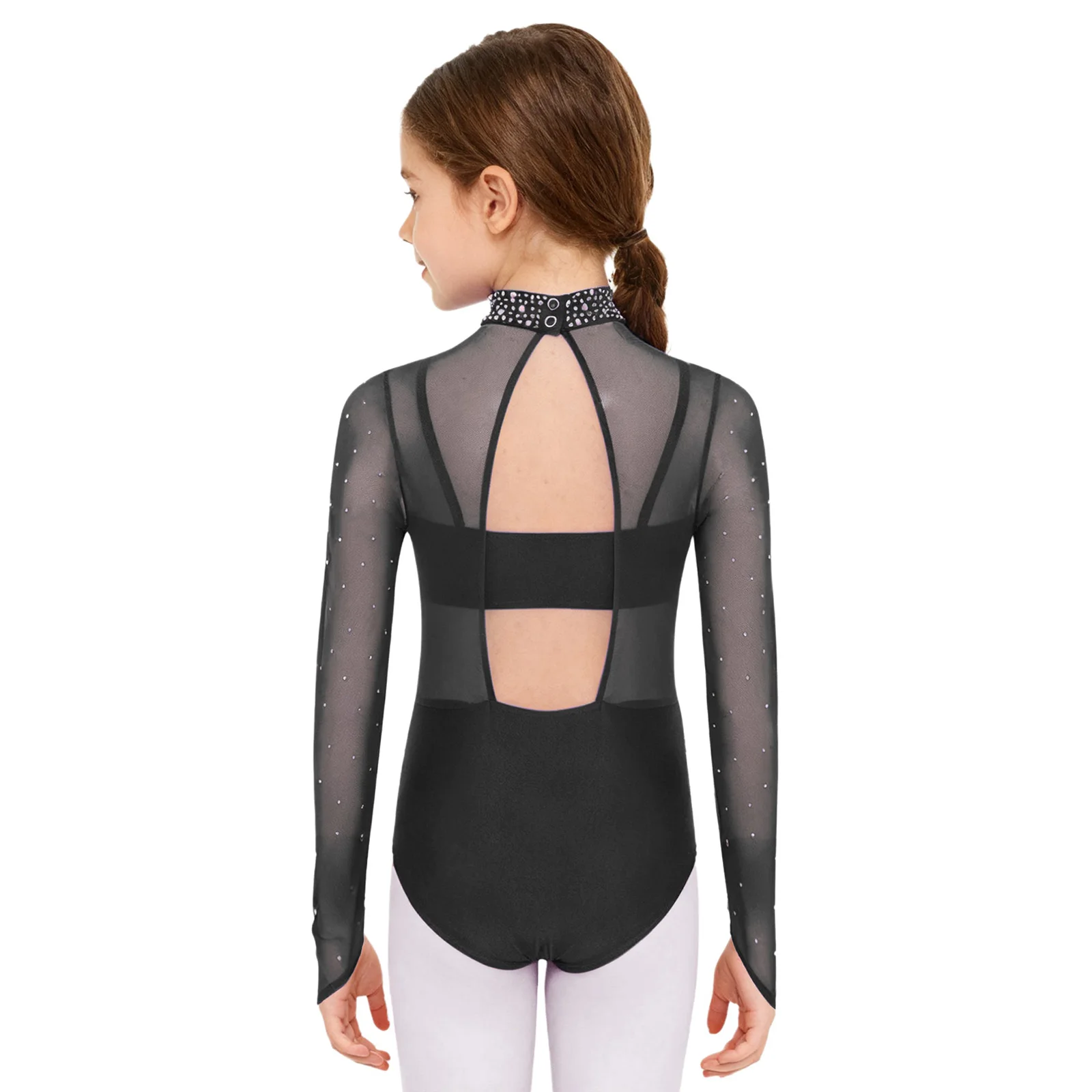 أطفال بنات غنائية شير المرحلة فئة الباليه الحديثة الفالس الرقص ثياب لامعة الترتر داخلية مع سترة مرحلة الرقص الدعاوى #2