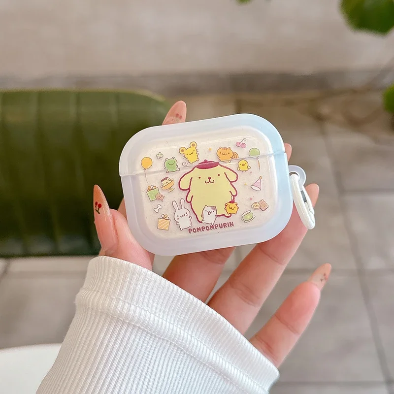 Cute Cartoon Sanrio Pom Pom Purin Hangyodon Earphone Case For Airpods 1 2 3 4 Pro 2 Wireless Bluetooth Headset Protective Cover