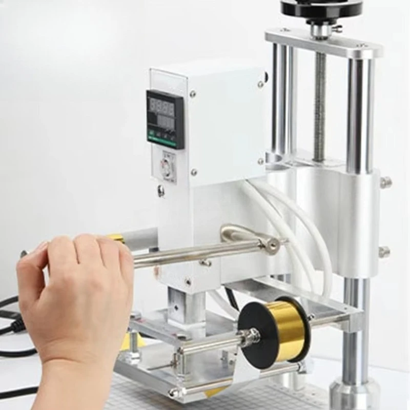 Pneumatic Leather Hot Stamping Embossing Machine Gold Foil Printing Press for Phone Case Branding, Shoe-making Machine - view 4