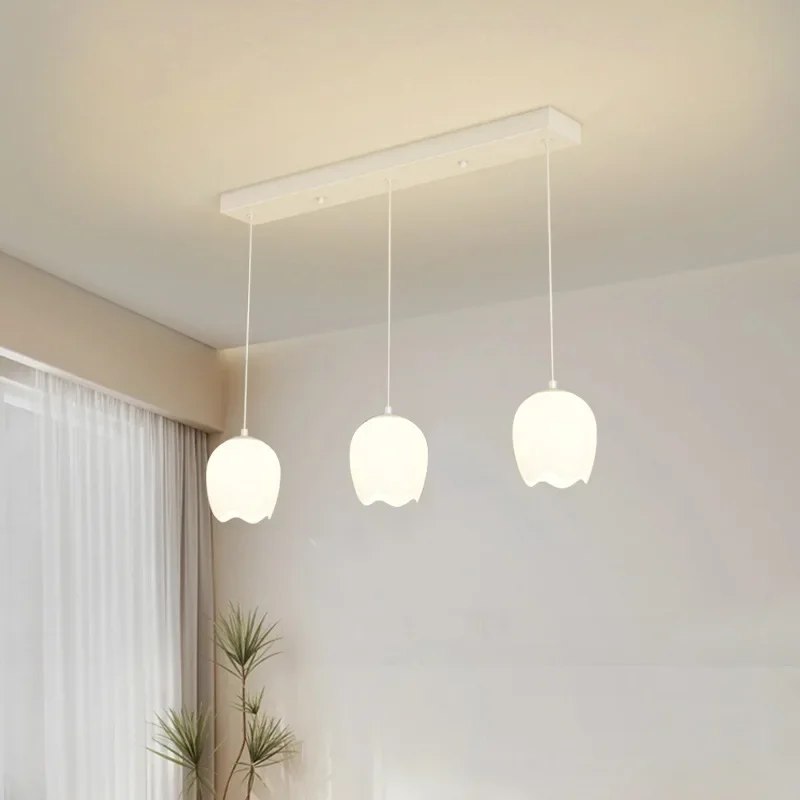 White Cream Wind Dining Room Lights Modern Led Nordic Warm and Romantic.